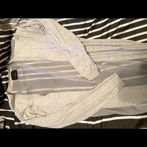 Mesh backed cardigan